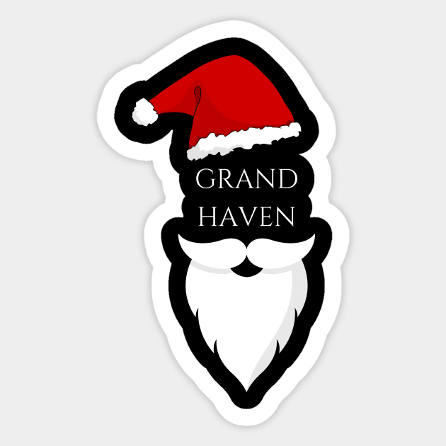 Grand Haven Santa Shirt T-Shirt Sticker by onestarguitar